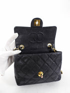 Chanel Black Caviar Vintage Square Mini Flap Bag GHW