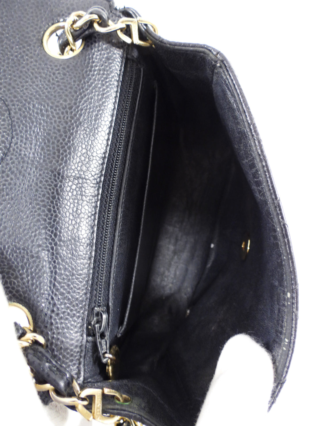 Chanel Black Caviar Vintage Square Mini Flap Bag GHW