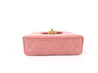 Chanel flamingo Pink Nano Kelly Shopping Bag Crossbody Chain