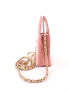 Chanel flamingo Pink Nano Kelly Shopping Bag Crossbody Chain