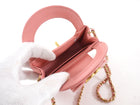 Chanel flamingo Pink Nano Kelly Shopping Bag Crossbody Chain