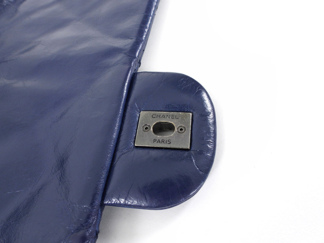 Chanel Large Navy Quilted Leather Coco Soft Flap Bag