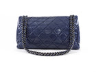 Chanel Large Navy Quilted Leather Coco Soft Flap Bag
