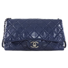 Chanel Large Navy Quilted Leather Coco Soft Flap Bag