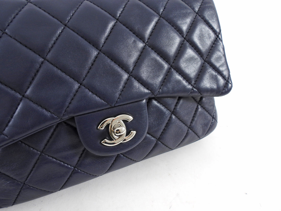 Chanel Midnight Navy Quilted Leather Medium Tender Touch Flap Bag