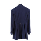 Chanel 98P Navy Wool Fitted Long Skirt Suit with Silver CC Buttons - 6