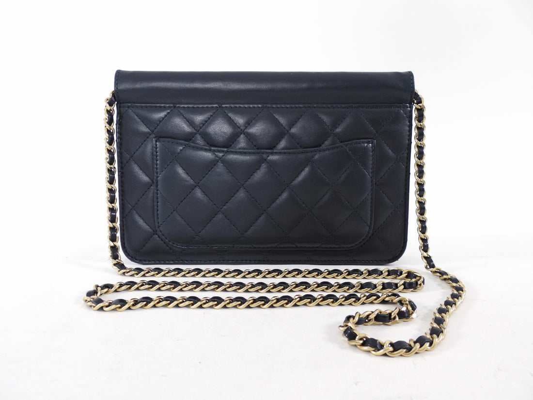 Chanel Midnight Navy Quilted Leather Small Crossing Times Flap Bag
