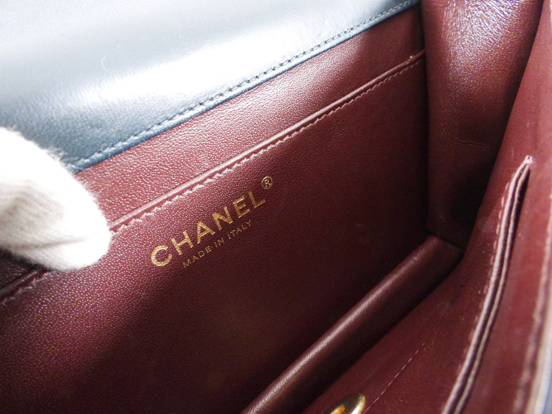Chanel Midnight Navy Quilted Leather Small Crossing Times Flap Bag