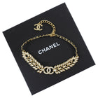 Chanel 23A Crystal Strass Goldtone CC Choker Necklace
