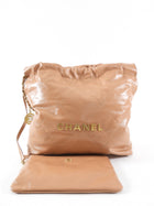 Chanel Medium Drawstring 22 Bag in Caramel and GHW