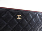 Chanel Black Caviar Leather Medium O Case