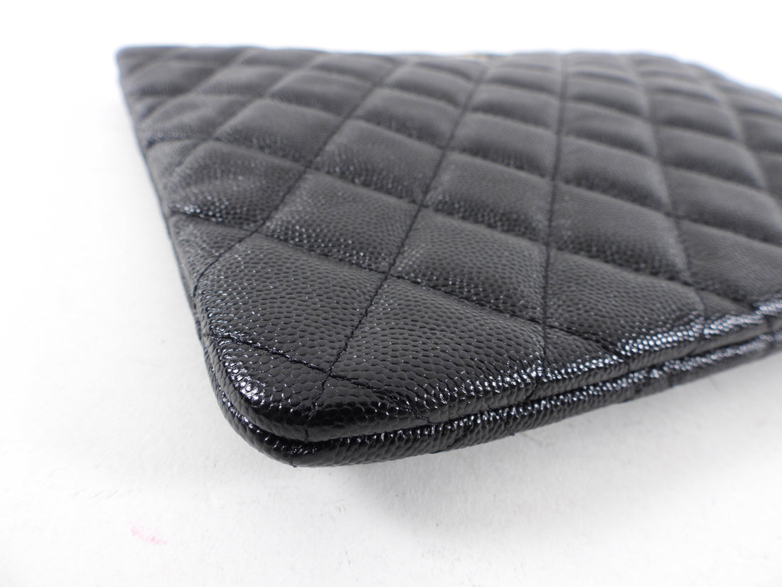 Chanel Black Caviar Leather Medium O Case