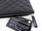 Chanel Black Quilted Lambskin Timeless Large O Case Pouch