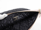 Chanel Black and Blush Pink Quilted Lambskin Medium Pearl O Case