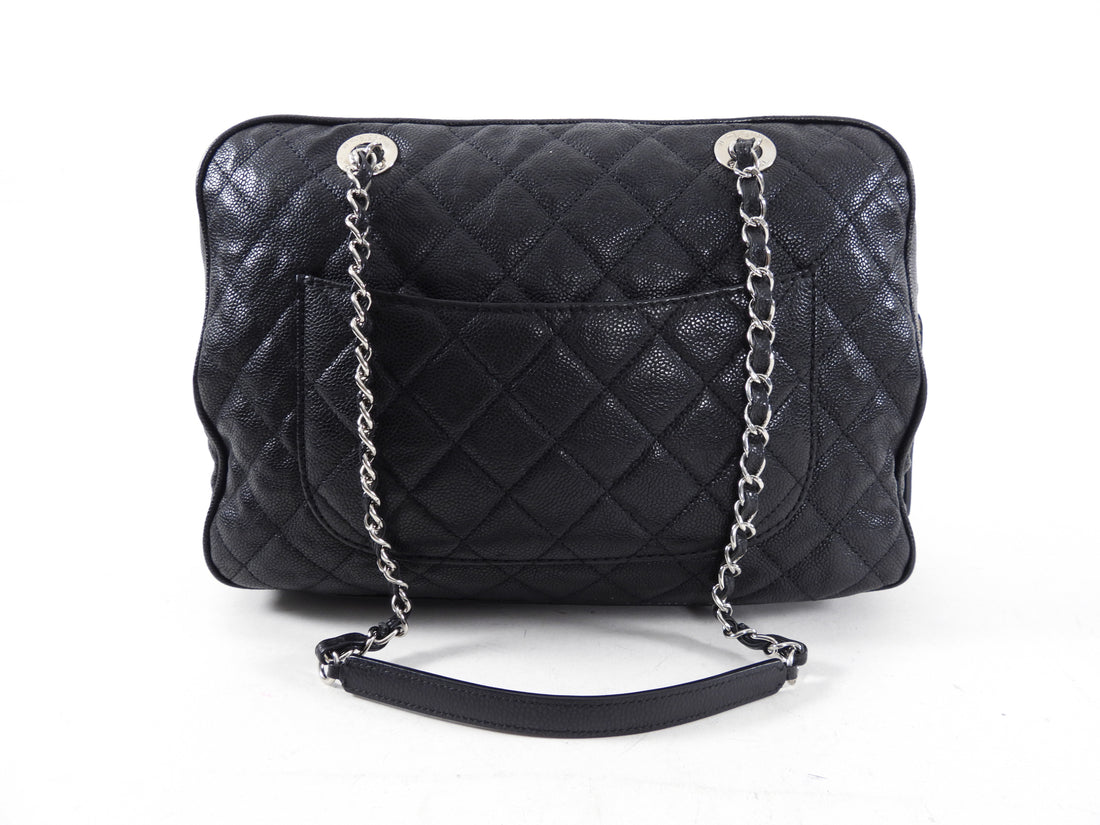 Chanel 13P Black Caviar Quilted Leather Paradoxal Camera Bag