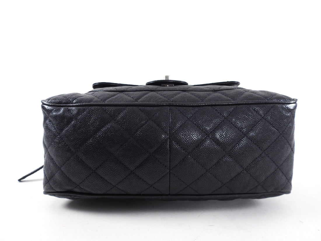 Chanel 13P Black Caviar Quilted Leather Paradoxal Camera Bag