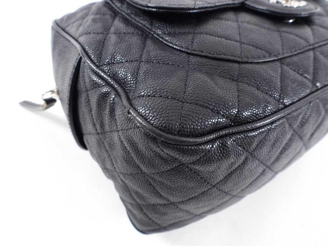 Chanel 13P Black Caviar Quilted Leather Paradoxal Camera Bag