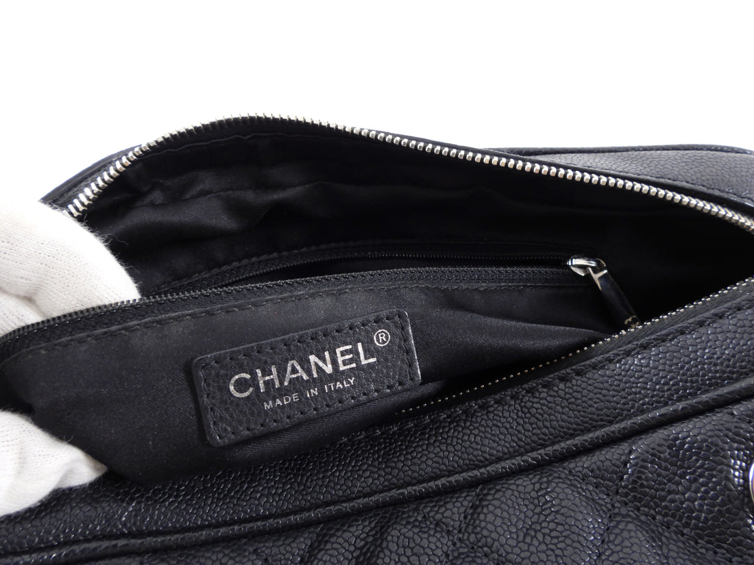 Chanel 13P Black Caviar Quilted Leather Paradoxal Camera Bag