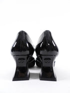 Chanel 2022 Black Patent D’Orsay Buckle Pumps with Curved Heel - 40C