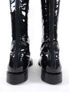 Chanel Vintage 2001 Black Patent Tall Over Knee Flat Boot - 8.5