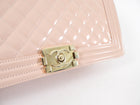 Chanel Iridescent Nude Pink Patent New-Medium Boy Bag GHW