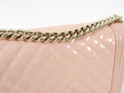 Chanel Iridescent Nude Pink Patent New-Medium Boy Bag GHW