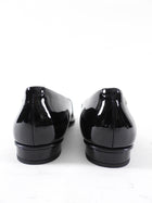 Chanel 25C Black Patent Leather Flat Slip on Shoes - 37.5 C