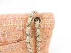 Chanel 2005 Peach Tweed Medium Classic Double Flap Bag