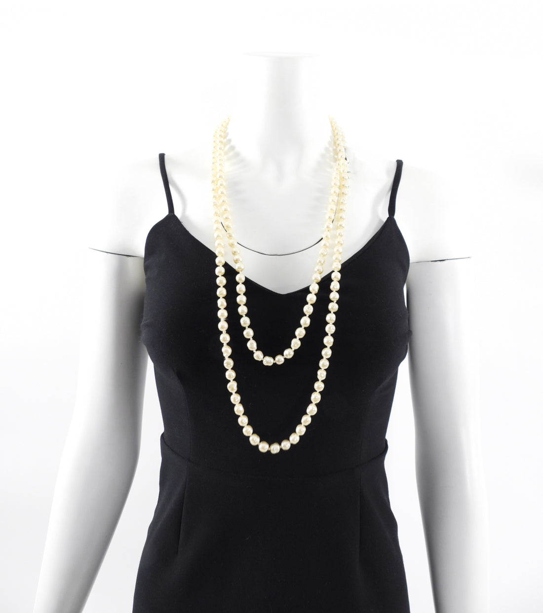 Chanel Vintage 1981 Faux Pearl Long Single Strand Necklace