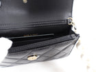 Chanel Black Leather Mini Lambskin Maxi Pearls Clutch on Chain