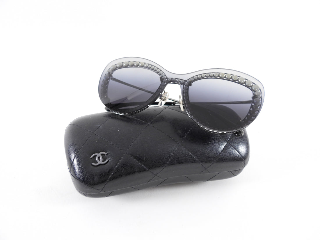 Chanel Pearl Shield Gradient Lens 4238 Sunglasses