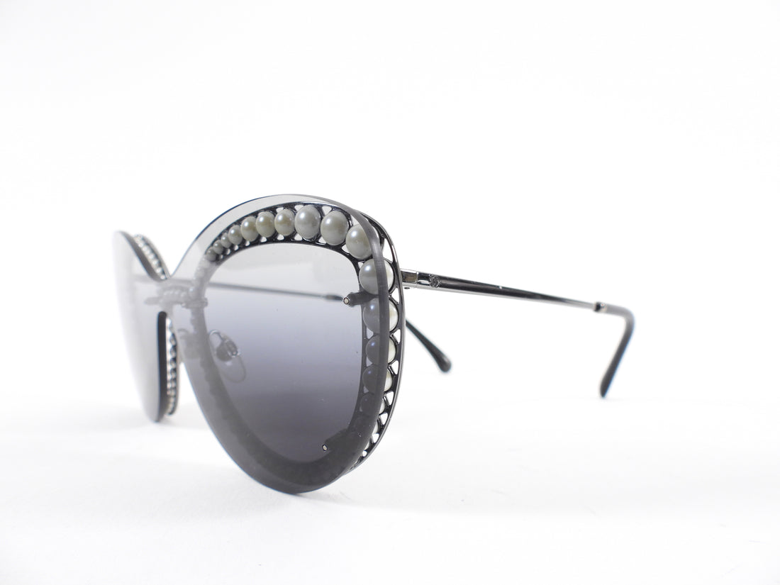 Chanel Pearl Shield Gradient Lens 4238 Sunglasses