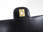 Chanel Vintage Black and Ivory Two Tone Perforated Leather Flap Bag