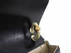 Chanel Vintage Black and Ivory Two Tone Perforated Leather Flap Bag