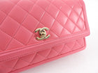 Chanel Pink Quilted Leather 3 Compartment Flap Bag