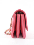 Chanel Pink Quilted Leather 3 Compartment Flap Bag