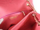 Chanel Pink Quilted Leather 3 Compartment Flap Bag