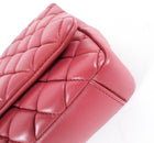 Chanel Fuchsia Pink Calfskin Bubble Quilt Medium Flap Bag
