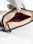 Chanel Beige and Black Aged Calfskin Gabrielle Medium Chain Bag