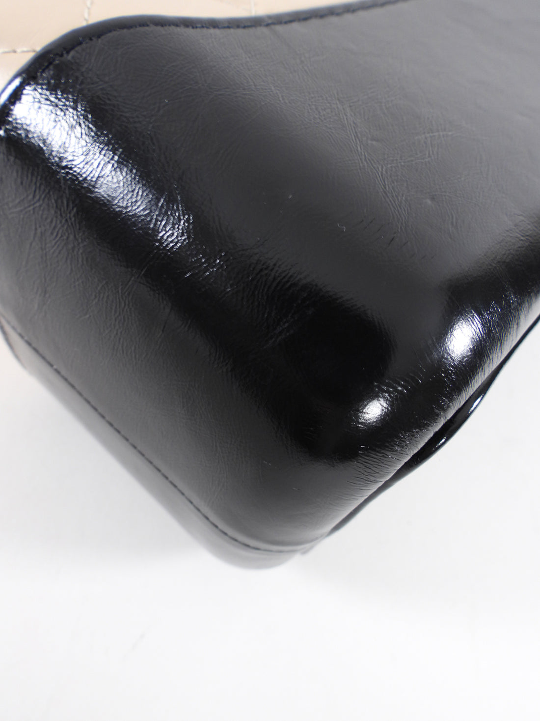 Chanel Beige and Black Aged Calfskin Gabrielle Medium Chain Bag