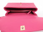 Chanel Pink Caviar Leather Medium Coco Top Handle Bag LGHW