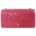 Chanel Cherry Pink Leather Mademoiselle Vintage Medium Flap Bag