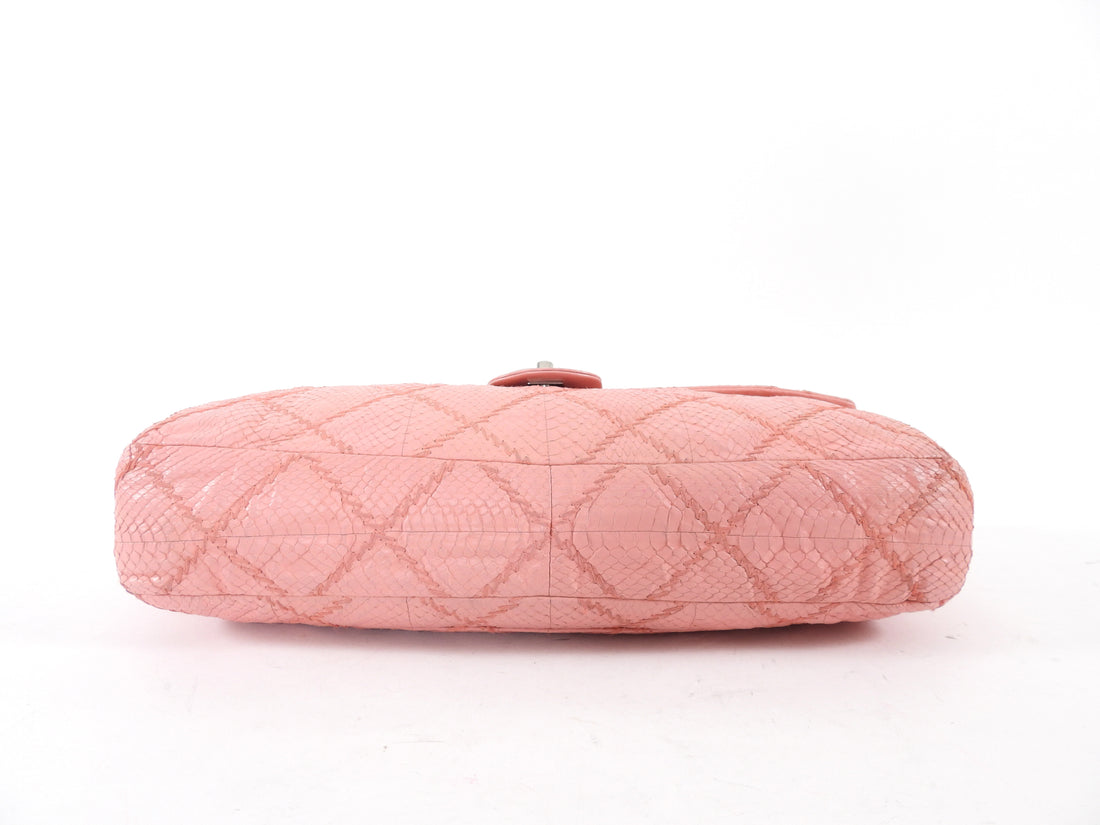 Chanel Pink Python Large Ultimate Stitch Flap Bag