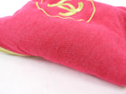 Chanel Cherry Pink and Lime Cashmere Pareo Wrap Shawl Scarf