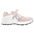 Chanel G39074 Light Pink Suede CC Sneakers - 40.5 / 39.5