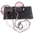 Chanel Pink Round Sunglasses with Chain 4245