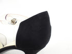 Chanel Black Fabric and Clear Acrylic Cap Toe D'Orsay Pump Heels - 41 / 40