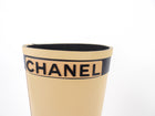 Chanel Beige and Black Tall Rubber Two-Tone Logo Rainboot - 37 / 6.5