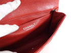 Chanel Red Caviar Leather Quilted Classic Timeless Chain Flap Bag