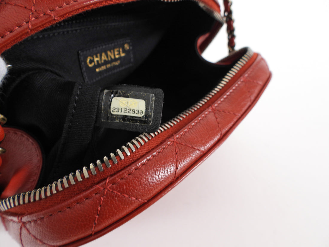 Chanel Paris-Rome Coco Curve Red Leather Vanity Case Bag